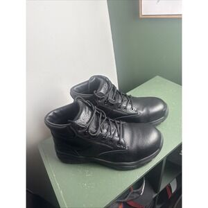 S Sport By Skechers Elton Black Steel Toe Leather Work Boots Men's Size 12